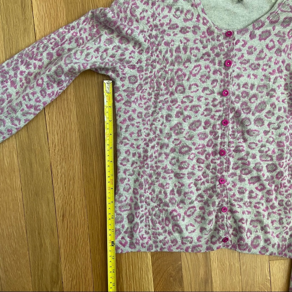 Rebecca Taylor Purple Leopard Silk Cardigan - Picture 5 of 9
